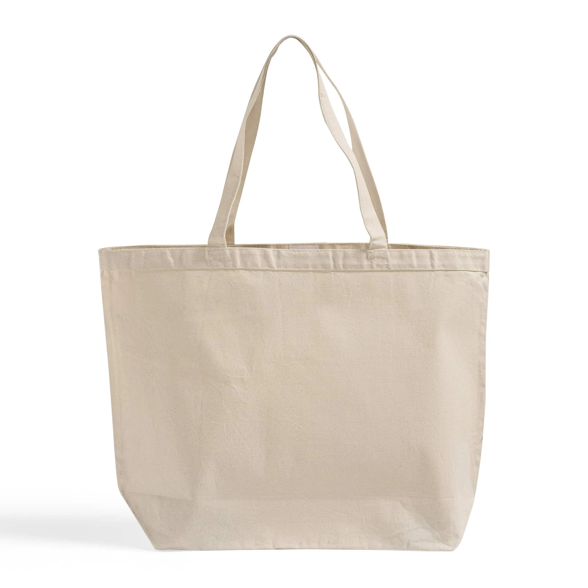 Extra-Large Heavy Canvas Tote Bags with Hook and Loop Closure