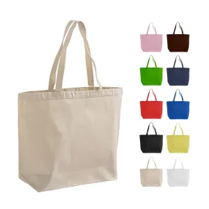 Extra-Large Heavy Canvas Tote Bags with Hook and Loop Closure