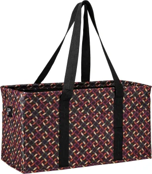 Extra Large Utility Tote Bag for Women with 6 Exterior Pockets - Perfect as Beach Bag, Pool Bag, Laundry Bag, Storage Tote for Ballgame, Beach, Pool, and Home (Color Maze)