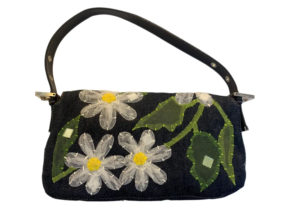 FENDI - Floral Patchwork Baguette
