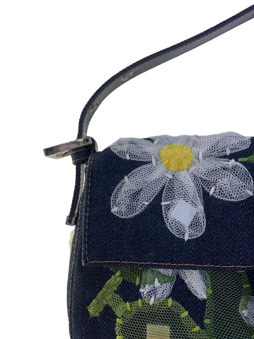 FENDI - Floral Patchwork Baguette