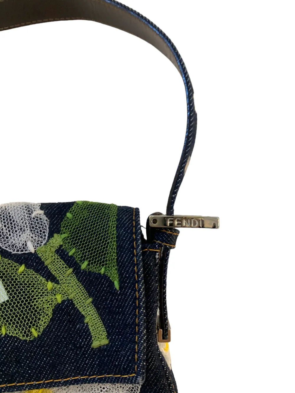 FENDI - Floral Patchwork Baguette