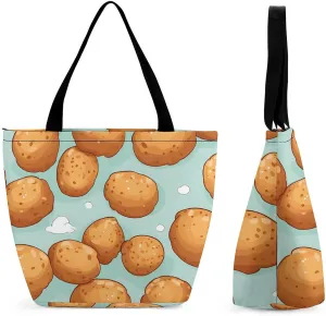 Fired Potato Balls Personalized Shoulder Bag for Women Casual Handbags Shopping Bags Tote Bag for Work Travel