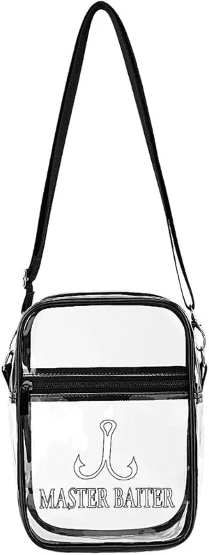 Fishing Master Baiter Hook Lure Fashion Shoulder Bag PVC Transparent Unisex Crossbody Bags Cute Handbag Sling Bag