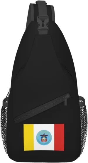 Flag of Columbus Ohio Crossbody Bags For Women Men Chest Backpack Gym Shoulder Bag Travel Outdoor Sports Casual Crossbody Bags