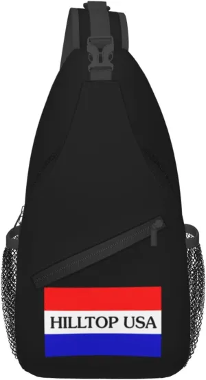 Flag Of Hilltop, Ohio Crossbody Bags For Women Men Chest Backpack Gym Shoulder Bag Travel Outdoor Sports Casual Crossbody Bags