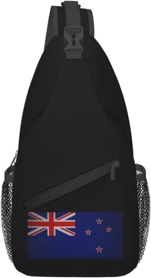 Flag Of New Zealand Crossbody Bags For Women Men Chest Backpack Gym Shoulder Bag Travel Outdoor Sports Casual Crossbody Bags