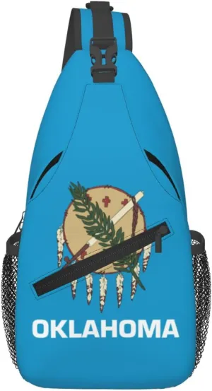 Flag Of Oklahoma (1941-1988) Crossbody Bags For Women Men Chest Backpack Gym Shoulder Bag Travel Outdoor Sports Casual Crossbody Bags