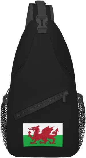 Flag of Wales Crossbody Bags For Women Men Chest Backpack Gym Shoulder Bag Travel Outdoor Sports Casual Crossbody Bags