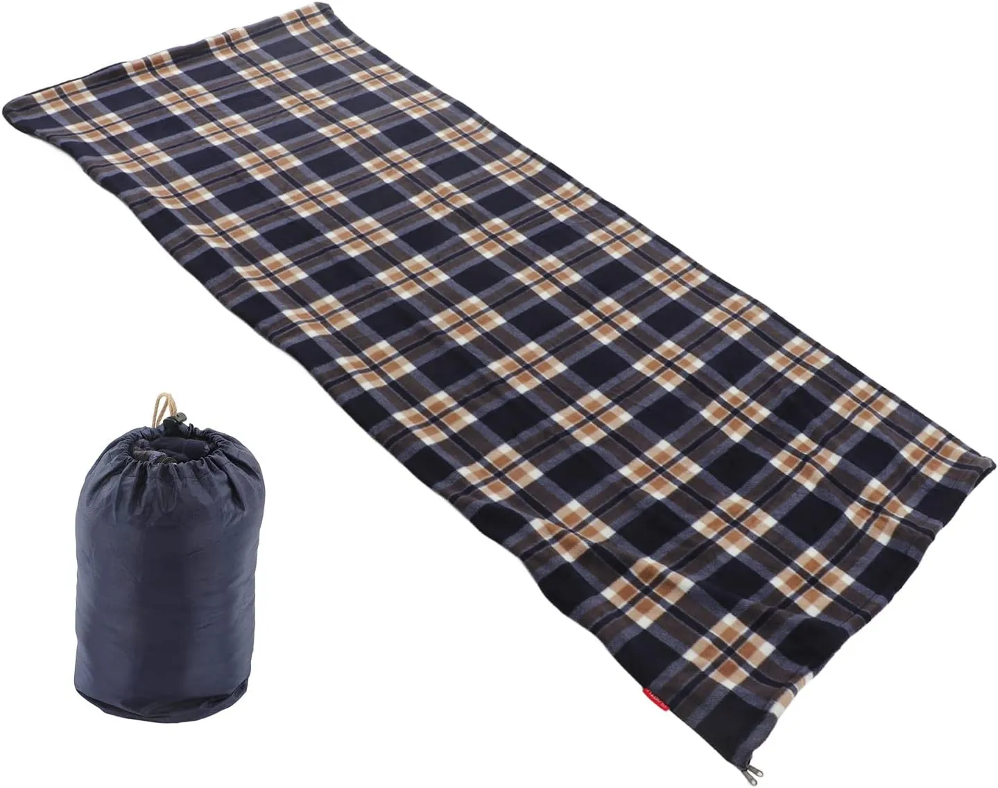 Fleece Sleeping Bag Portable Travel Warm Sleeping Bag for Adults Outdoor Camping Hiking Climbing Fleece Fabric Lightweight Easy to Store Polyester Fiber 180x150cm