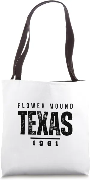 Flower Mound Texas State Outline, by FLOMO MERCH Tote Bag