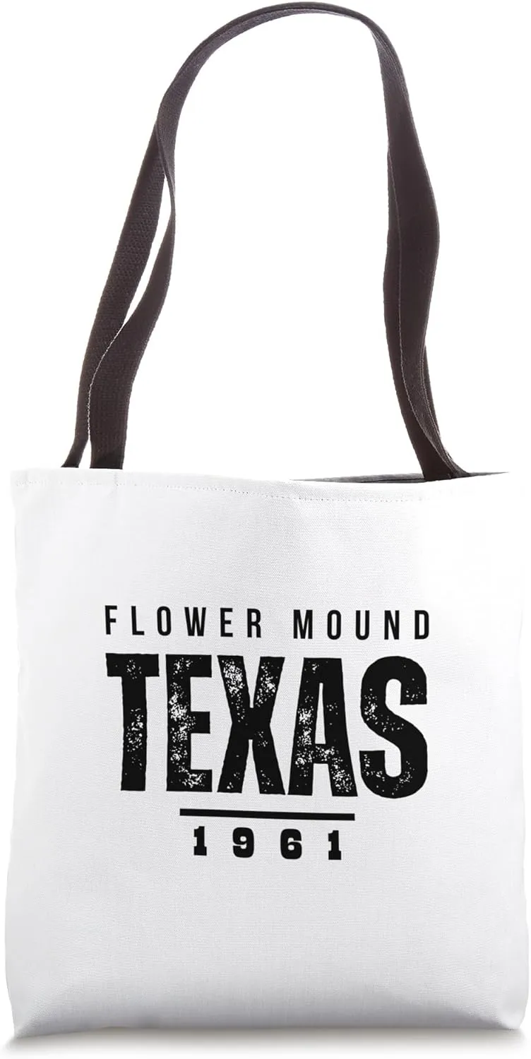 Flower Mound Texas State Outline, by FLOMO MERCH Tote Bag