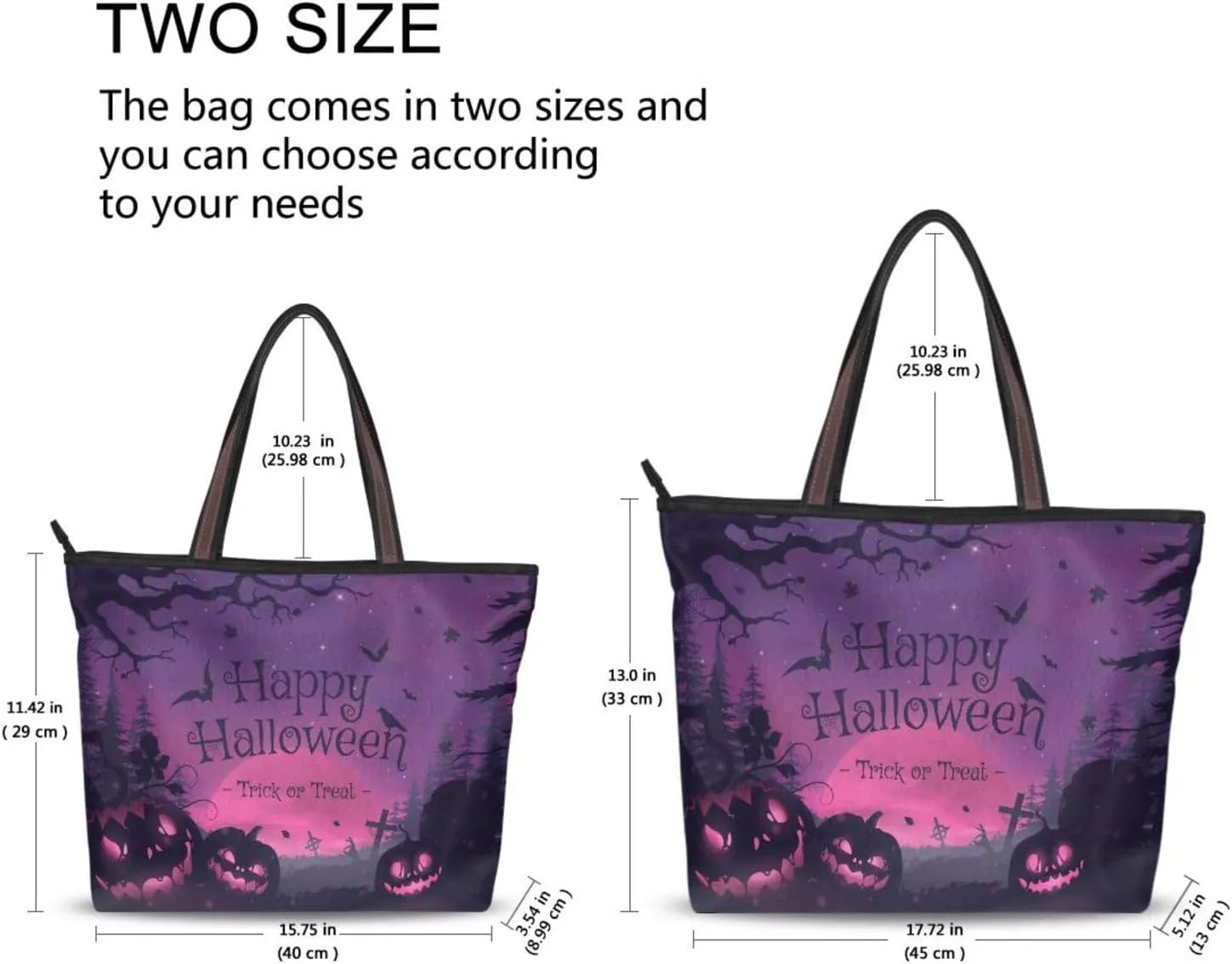 Fog-clouds-pumpkins-print2 Tote Bags Handbags For Women Fashion Shoulder Bags