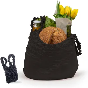 Food Huggers Reusable Grocery Bags Tote Bag | Tiny Pocket-Friendly Mini Tote Bag | Expands for Huge Capacity