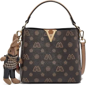 FOXLOVER PVC Crossbody Bags for Women Doll Hanging Decoration Small Top-handle Purses Lightweight