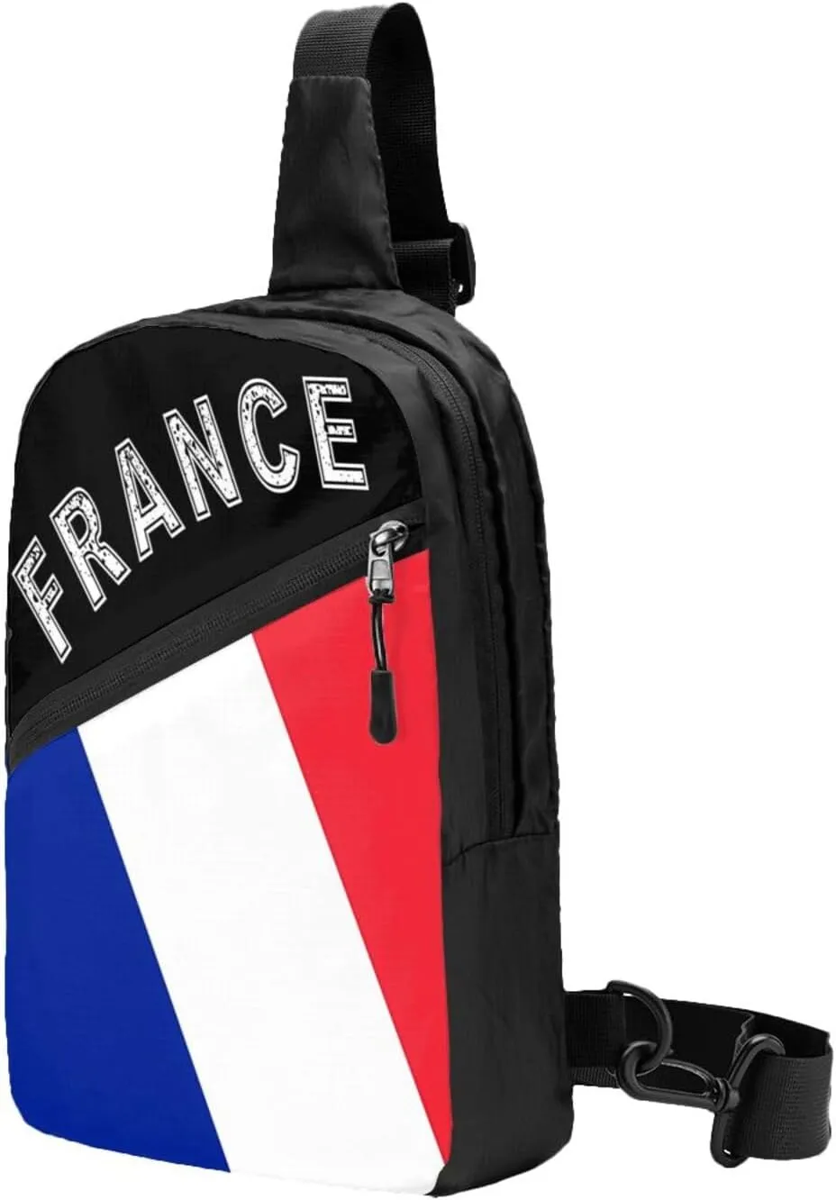 French Flag Packable Crossbody Bag Portable Sling Bags Foldable Travel Daypack Reusable Sports Shoulder Backpack Diagonally Chest Bag for Workout