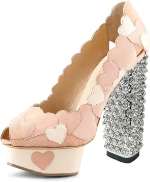 FSJ Women Cute Platform Pumps Suede Patchwork Crystal Chunky Block High Heel Closed Toe Party Prom Dress Shoes Size 4-15 US