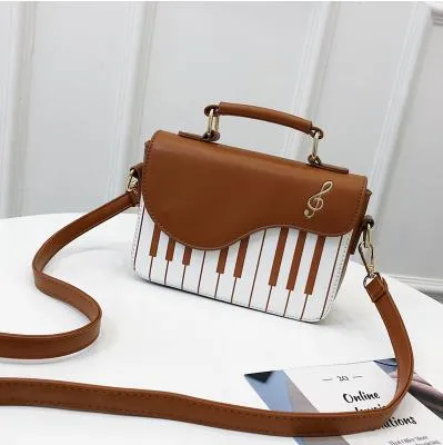Funny Cute Piano Pattern Handbag Women Shoulder Bag
