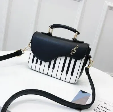 Funny Cute Piano Pattern Handbag Women Shoulder Bag