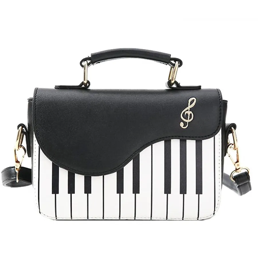Funny Cute Piano Pattern Handbag Women Shoulder Bag