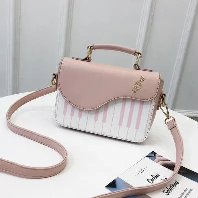 Funny Cute Piano Pattern Handbag Women Shoulder Bag