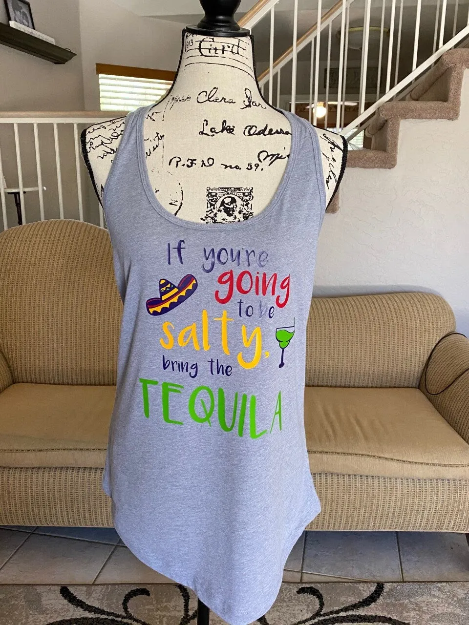 Funny tank top / funny margarita shirt / tequila shirt / drinking shirt / funny day drinking shirt / funny shirt / funny alcohol gift