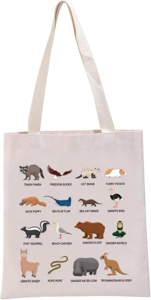 G2TUP Zoology Lover Gift Animals Of The World Tote Bag Zoo Keeper Zookeeper Handbag Animal Lover Gift