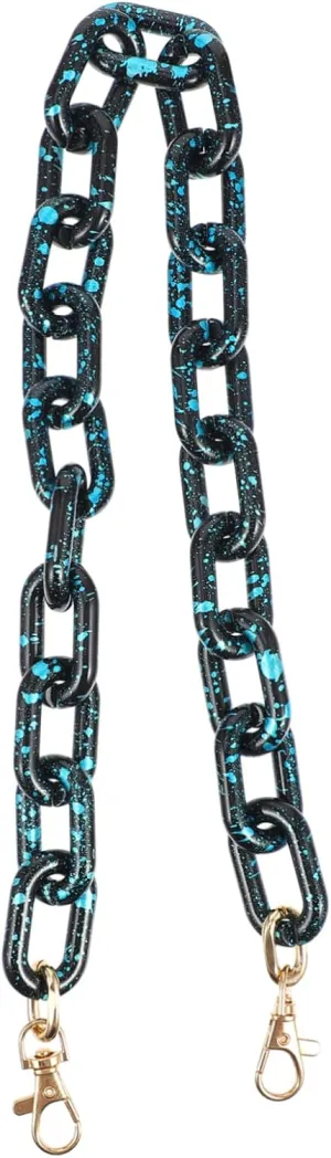 Gadpiparty DIY Snowflake Blue Acrylic Bag Chain Purse Strap Stylish Replacement for Clutches Lightweight Easy to Use