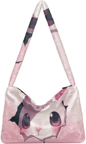 GAIGEO Cat Butterfly Ears in Backlight Forest Womens Shoulder Handbags, Handbags Shoulder Bags Women, Womens Outdoor Bag