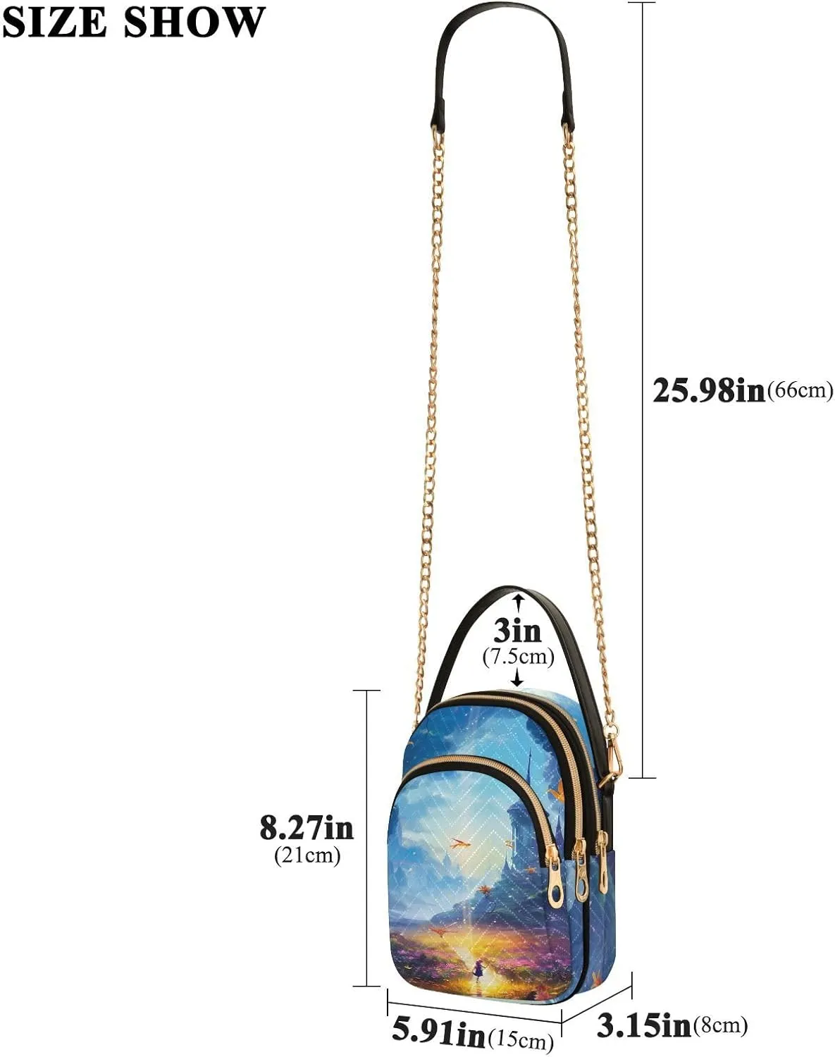 GAIGEO Fantasy World Flower Sea Purses for Women Crossbody Bag Small, Women's Crossbody Handbags Small, Shoulder Bags