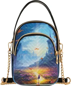 GAIGEO Fantasy World Flower Sea Purses for Women Crossbody Bag Small, Women's Crossbody Handbags Small, Shoulder Bags