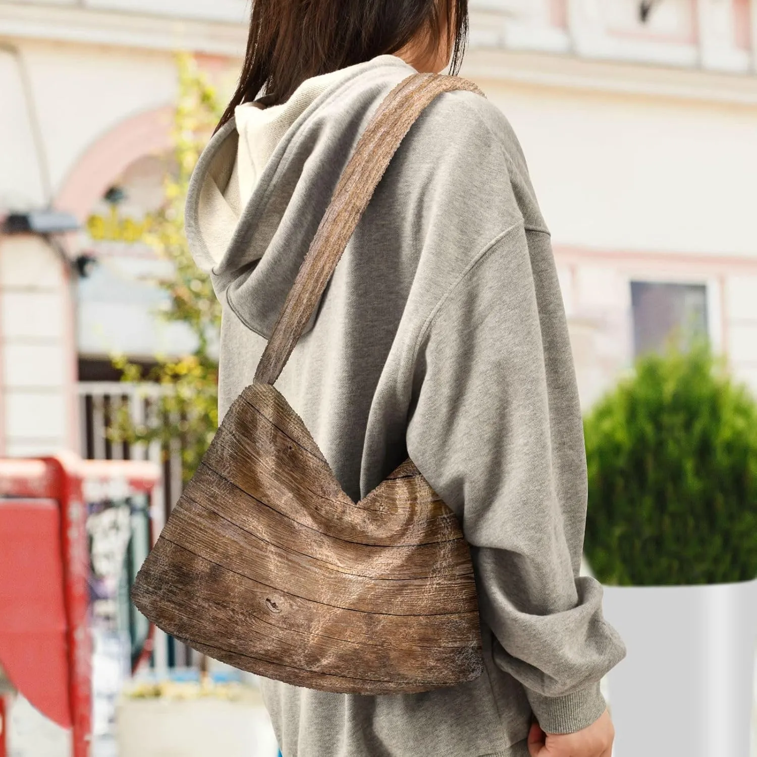 GAIGEO Retro Yellow Abstract Moon Cat Lady Shoulder Bag, Crossbody Bookbag for Women, Womens Outdoor Bag