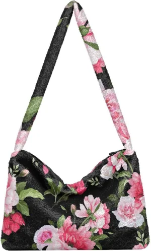 GAIGEO Winter Christmas Forest Deer Shoulder Handbag, Shoulder Bags for Women with Pockets, Autumn Handbags