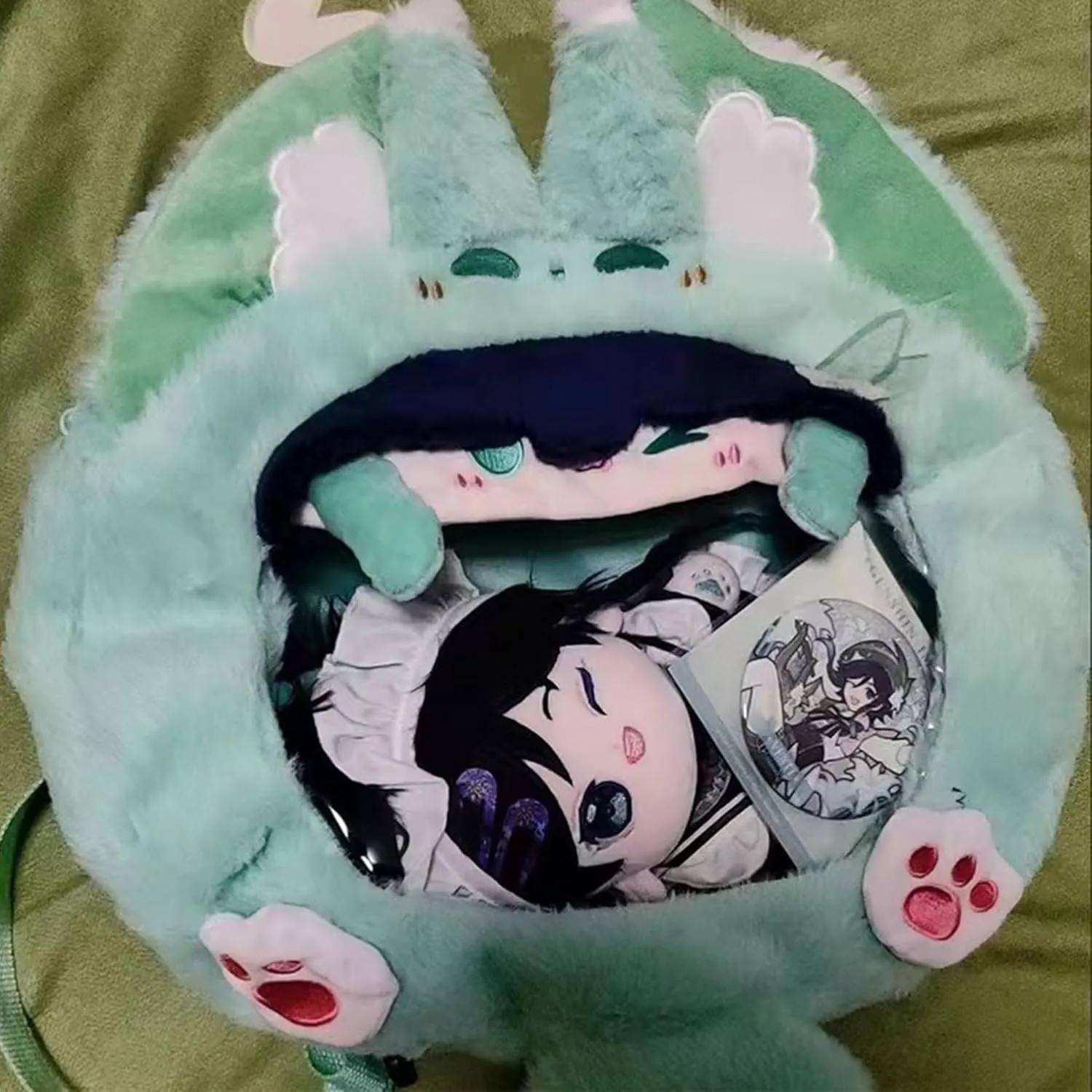 Genshin Impact Ita Bag Kawaii Cute Backpack Messenger Clear Shoulder Bags Pin Display Bag, Barbatos, Small