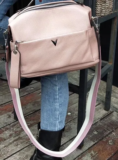 Genuine Leather Cross body Bags Women Vintage Pillow Cow Leather woman's Handbag for girl Ladies Solid Casual messenger bags tot