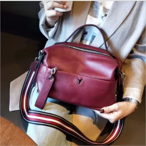 Genuine Leather Cross body Bags Women Vintage Pillow Cow Leather woman's Handbag for girl Ladies Solid Casual messenger bags tot