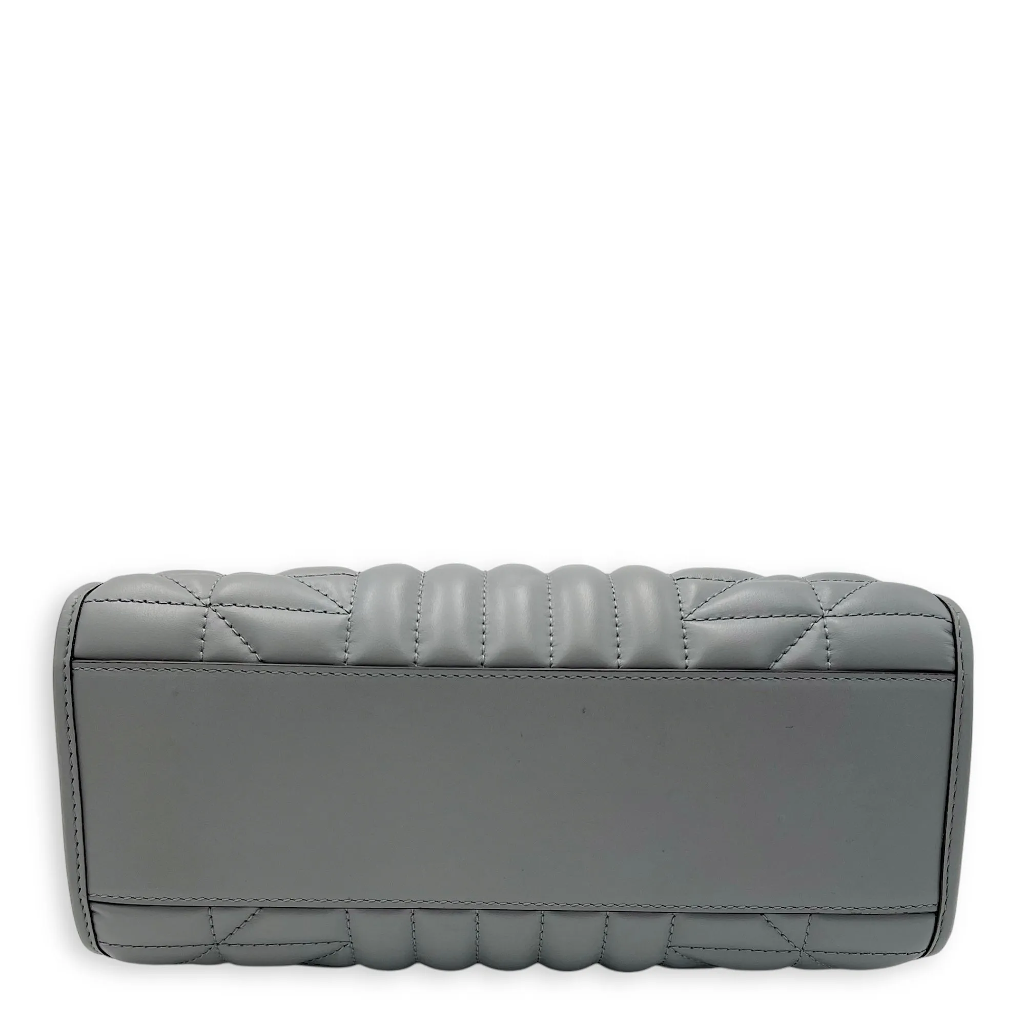 GG Marmont Tote Bag Grey in Calfskin, Ruthenium hardware