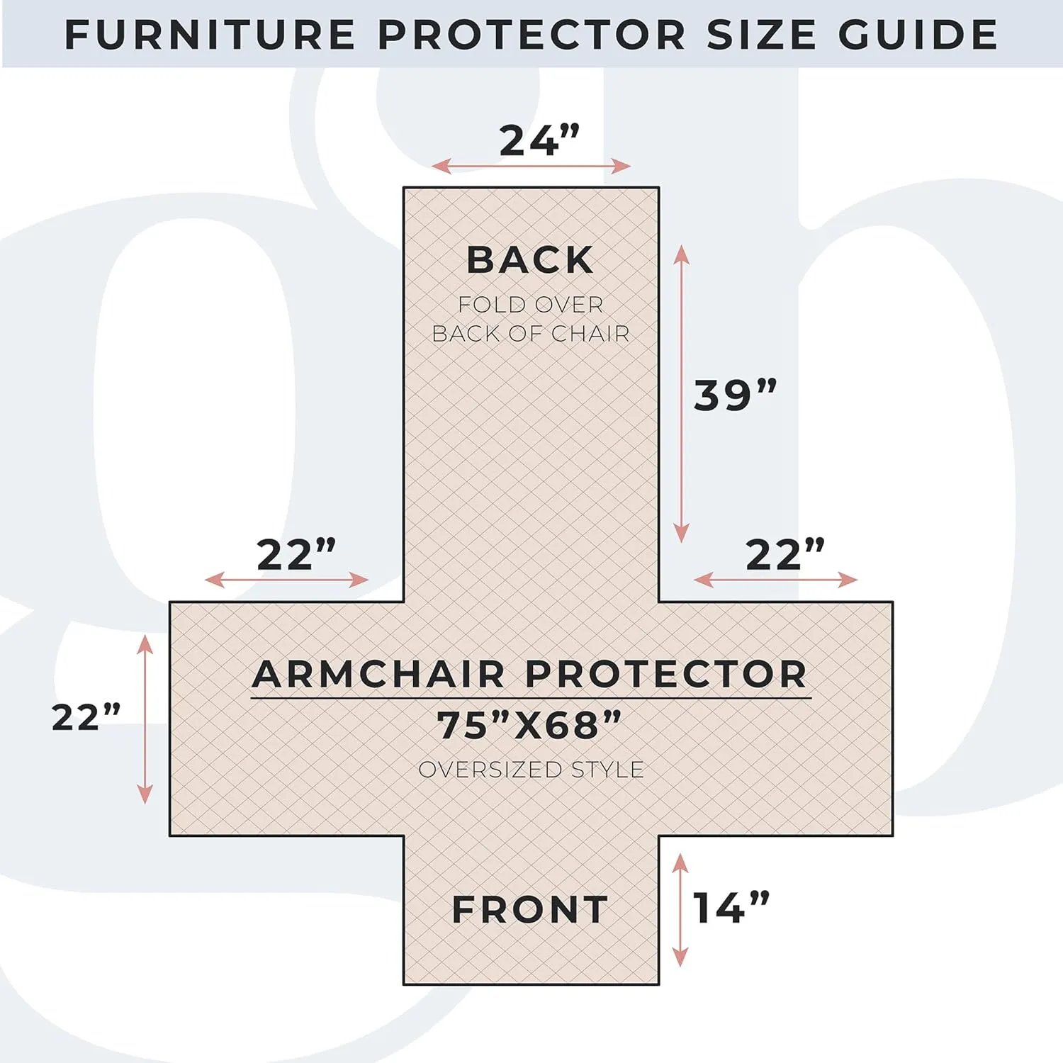 Great Bay Home Reversible Patchwork Chair Cover - Washable Slipcover Furniture Protector with Elastic Straps - Chair Cover for Dogs, Kids, and Pets - Box-Stitched Detail (Chair, Dusty Rose)