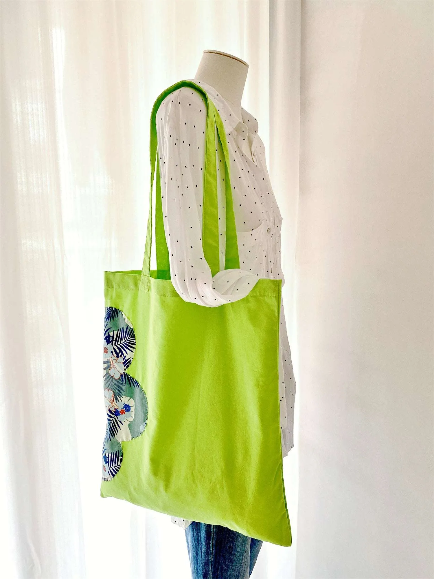 Green Natural Cotton Tote