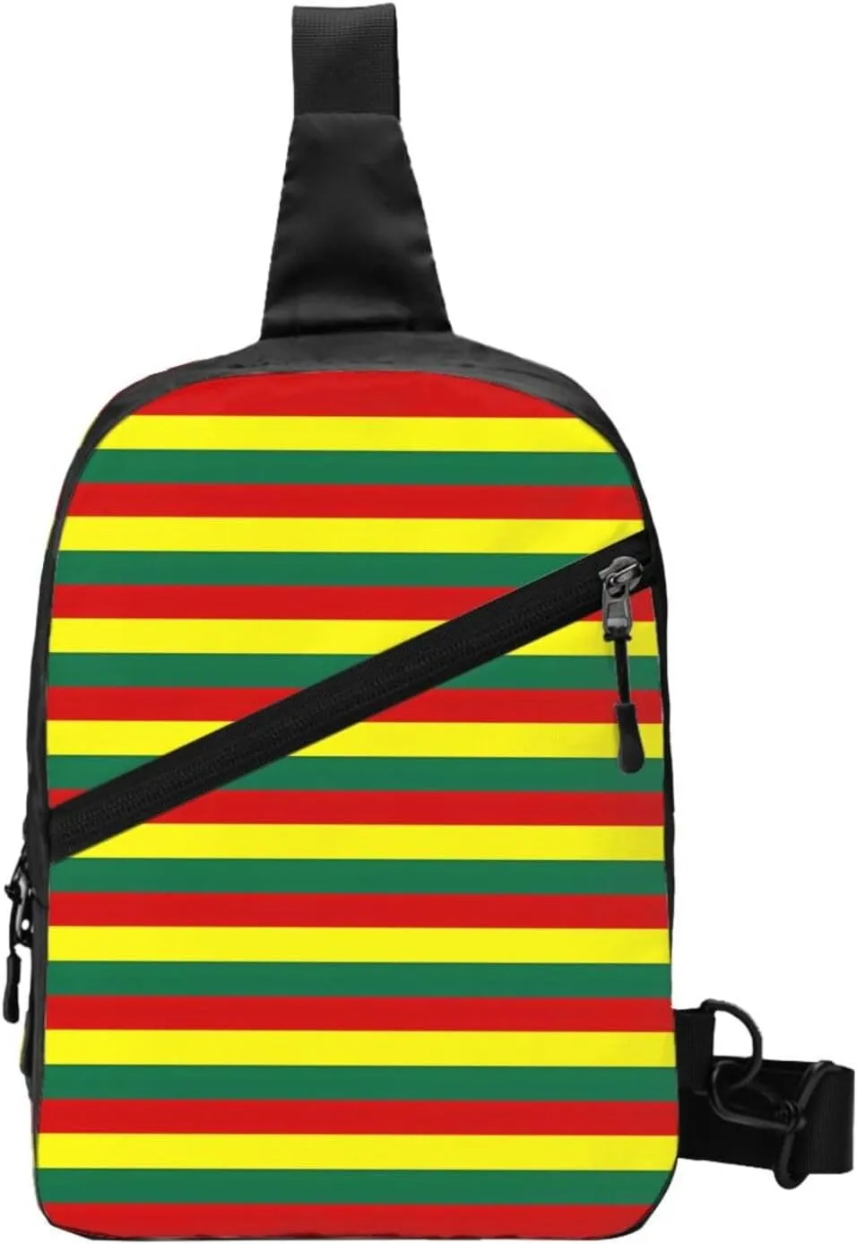 Grenada Flag Stripes Packable Crossbody Bag Portable Sling Bags Foldable Travel Daypack Reusable Sports Shoulder Backpack Diagonally Chest Bag for Workout