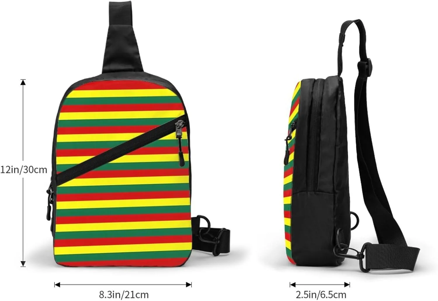 Grenada Flag Stripes Packable Crossbody Bag Portable Sling Bags Foldable Travel Daypack Reusable Sports Shoulder Backpack Diagonally Chest Bag for Workout