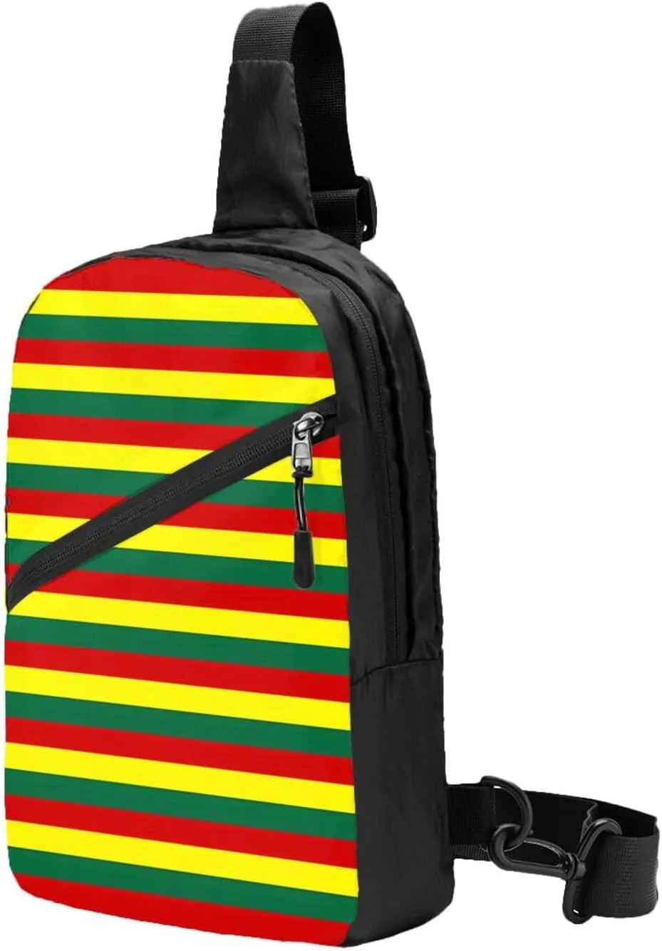 Grenada Flag Stripes Packable Crossbody Bag Portable Sling Bags Foldable Travel Daypack Reusable Sports Shoulder Backpack Diagonally Chest Bag for Workout