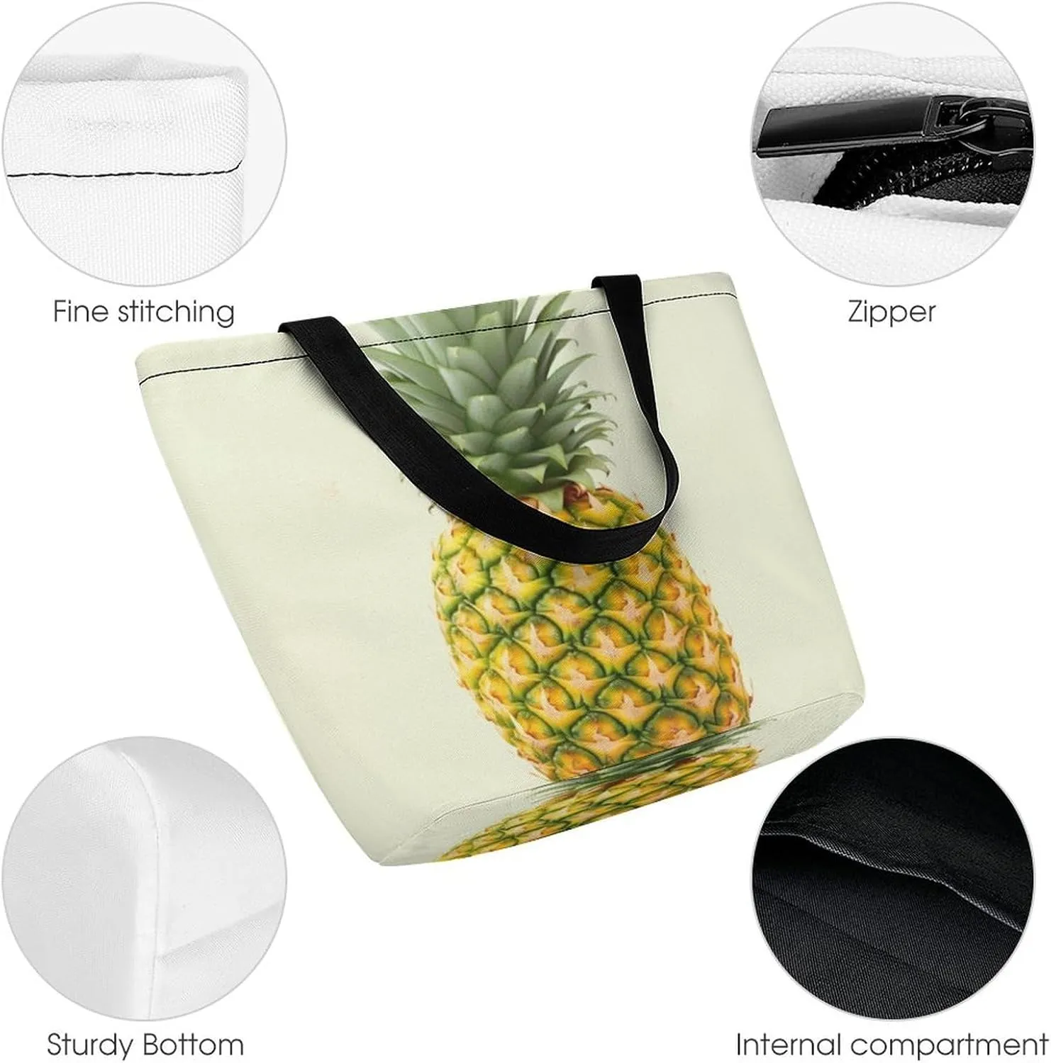Grocery Bag Reusable Tote Bag Foldable Flamingo Palm Trees Leaf Shopping Bag Handbag Washable Shoulder Bag for Travel
