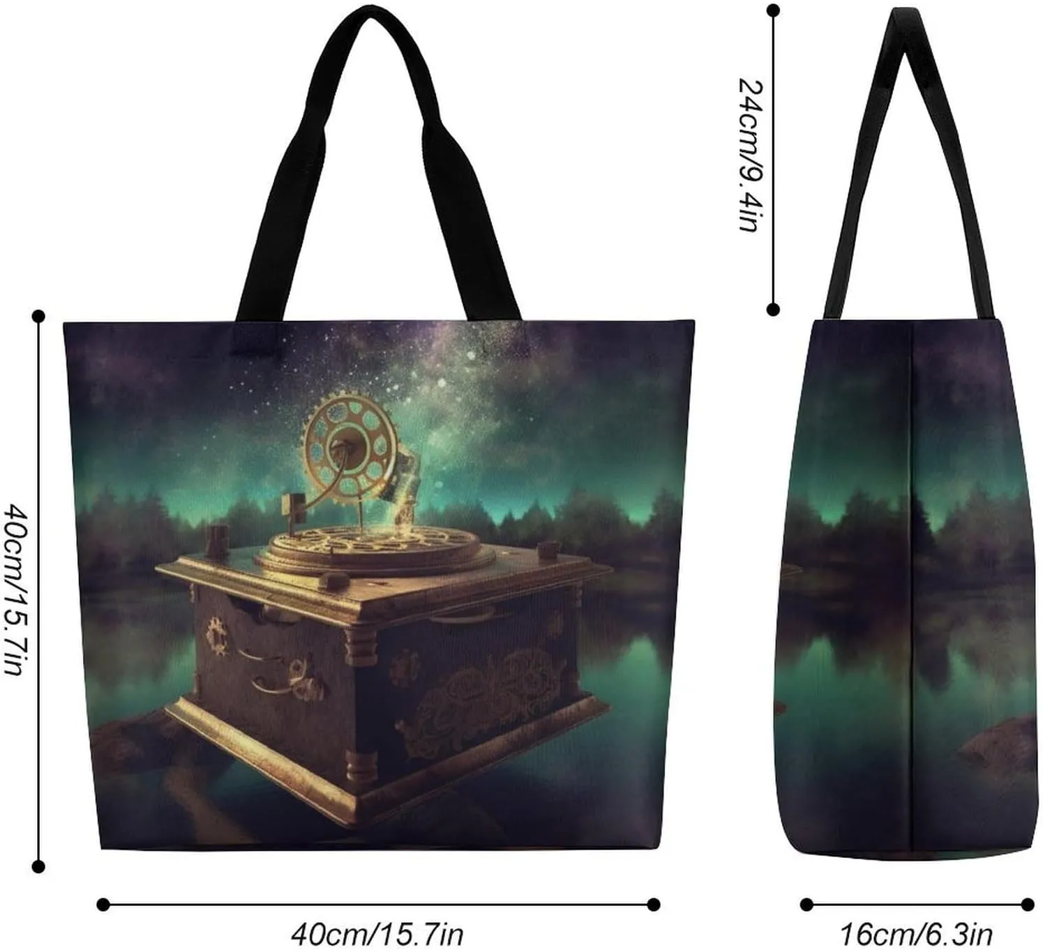 Grocery Bag Reusable Tote Bag Foldable Flying Dragon Shopping Bag Handbag Washable Shoulder Bag for Travel