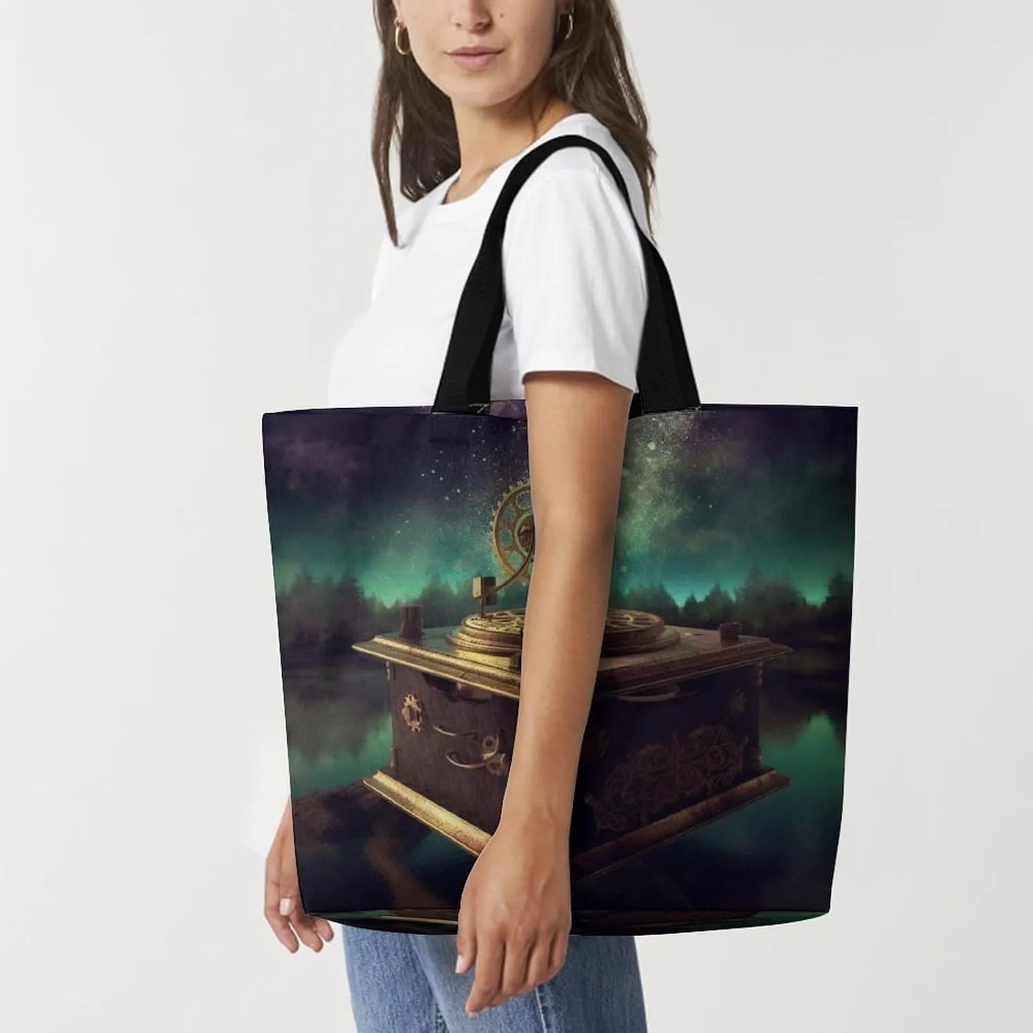 Grocery Bag Reusable Tote Bag Foldable Flying Dragon Shopping Bag Handbag Washable Shoulder Bag for Travel