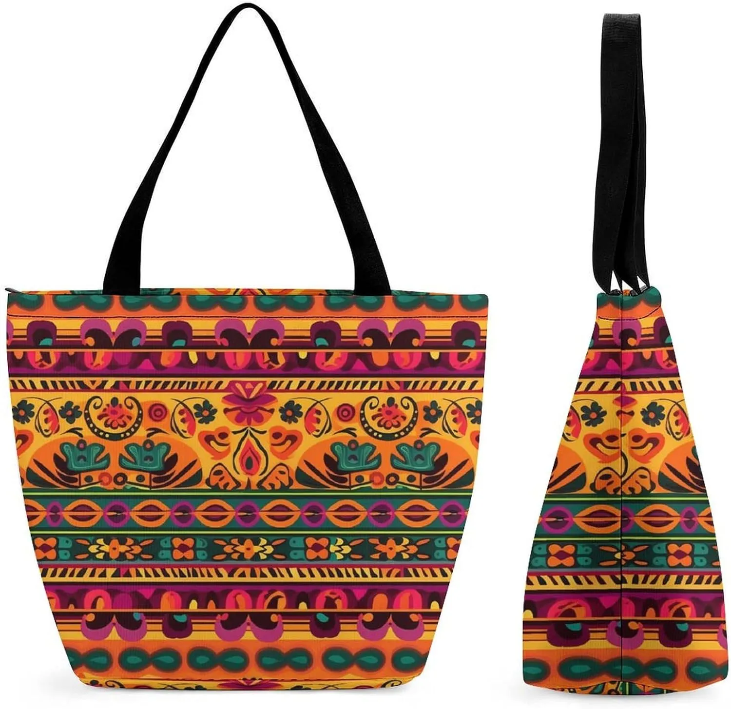 Grocery Bag Reusable Tote Bag Foldable Heron Shopping Bag Handbag Washable Shoulder Bag for Travel