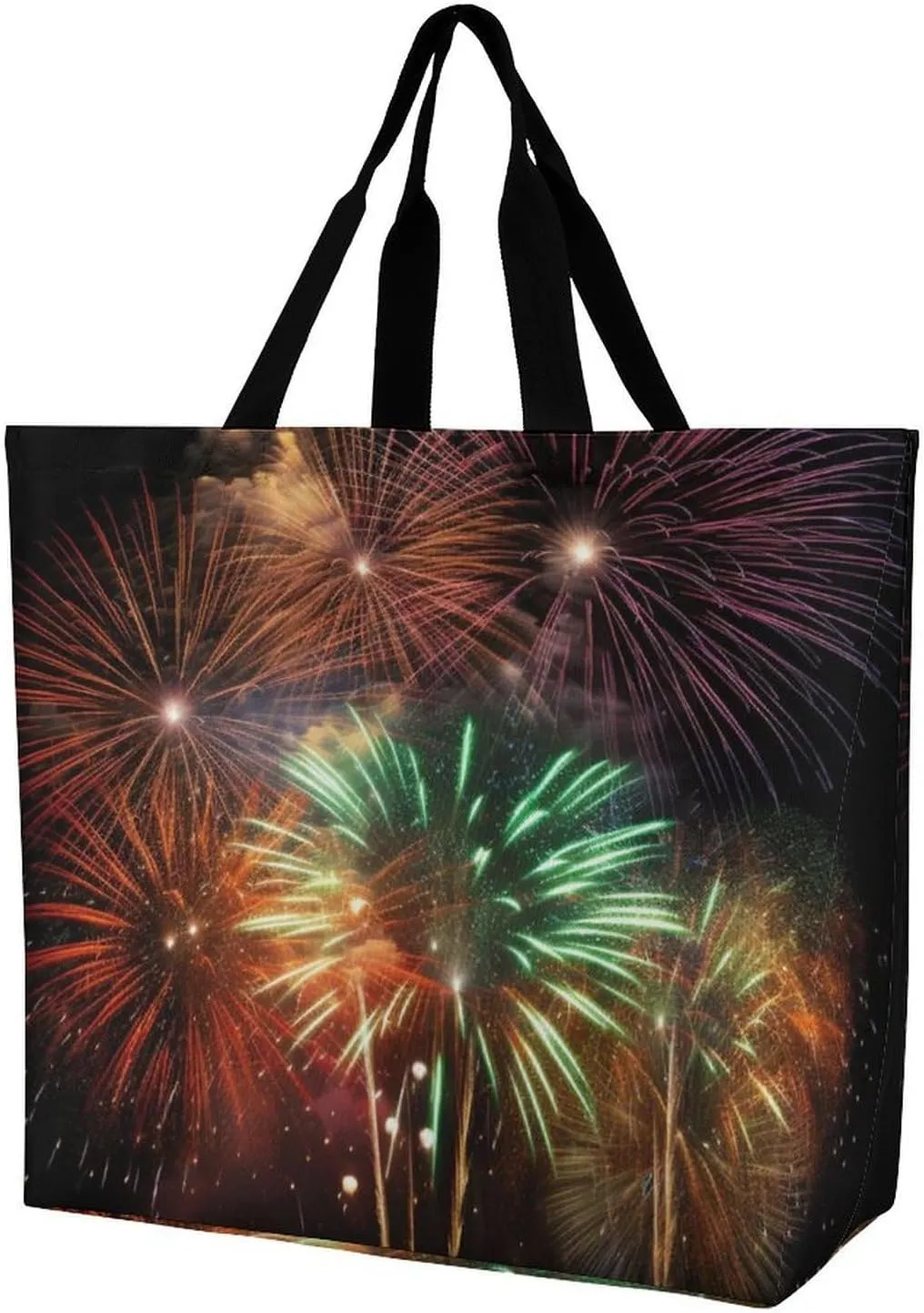 Grocery Bag Reusable Tote Bag Foldable Teal And Gold Marble Shopping Bag Handbag Washable Shoulder Bag for Travel