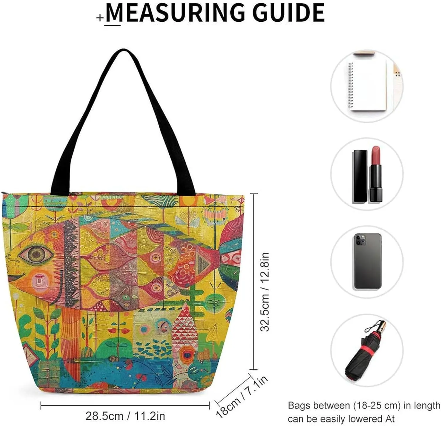 Grocery Bag Reusable Tote Bag Foldable White Cat Painting Shopping Bag Handbag Washable Shoulder Bag for Travel