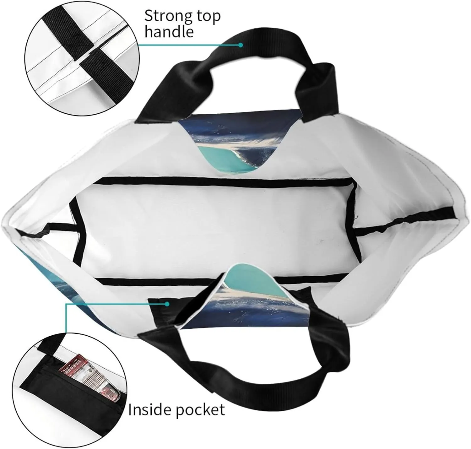 Grocery Bag Reusable Tote Bag Foldable Winter Farmhouse Shopping Bag Handbag Washable Shoulder Bag for Travel