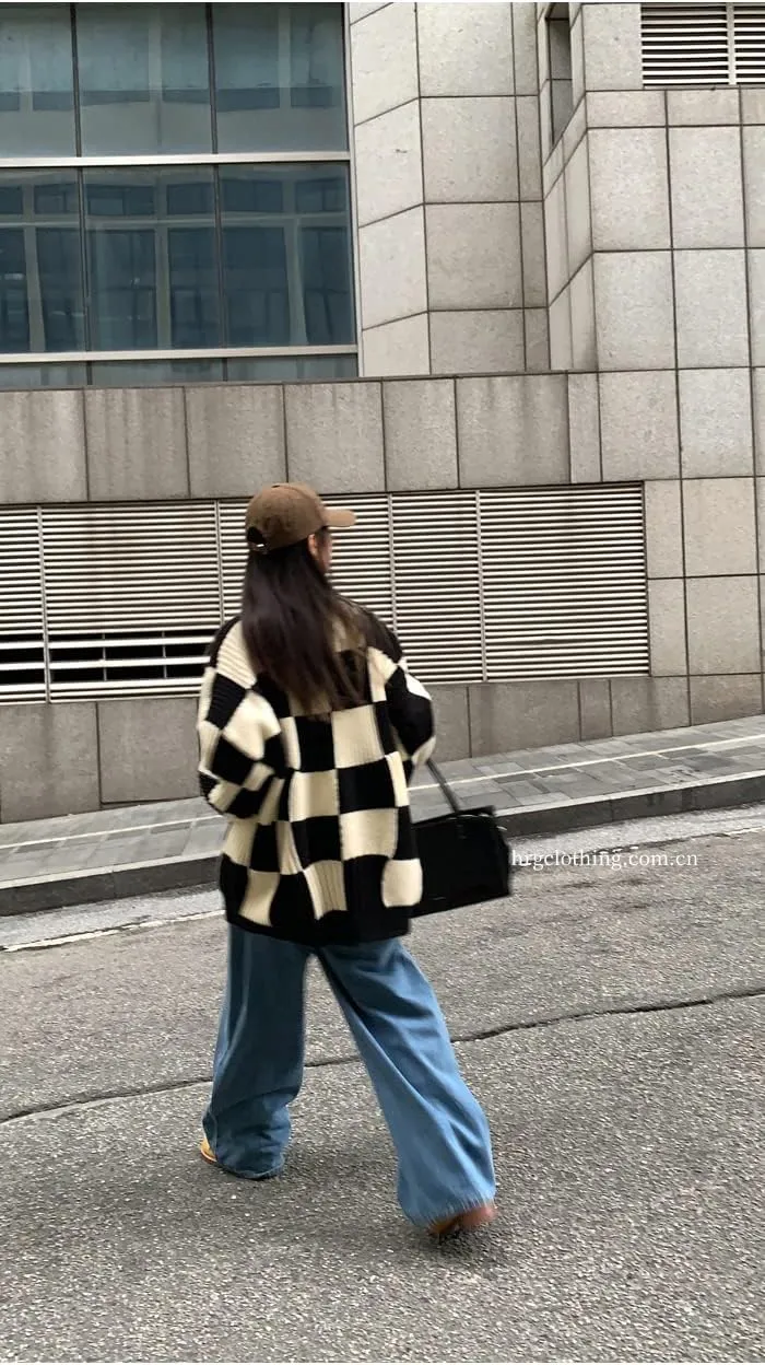 Grunge Clothes Grandpa Sweaters Vintage Aesthetic Baggy Dark Academia Clothing Plaid Striped Preppy Pullovers 2025